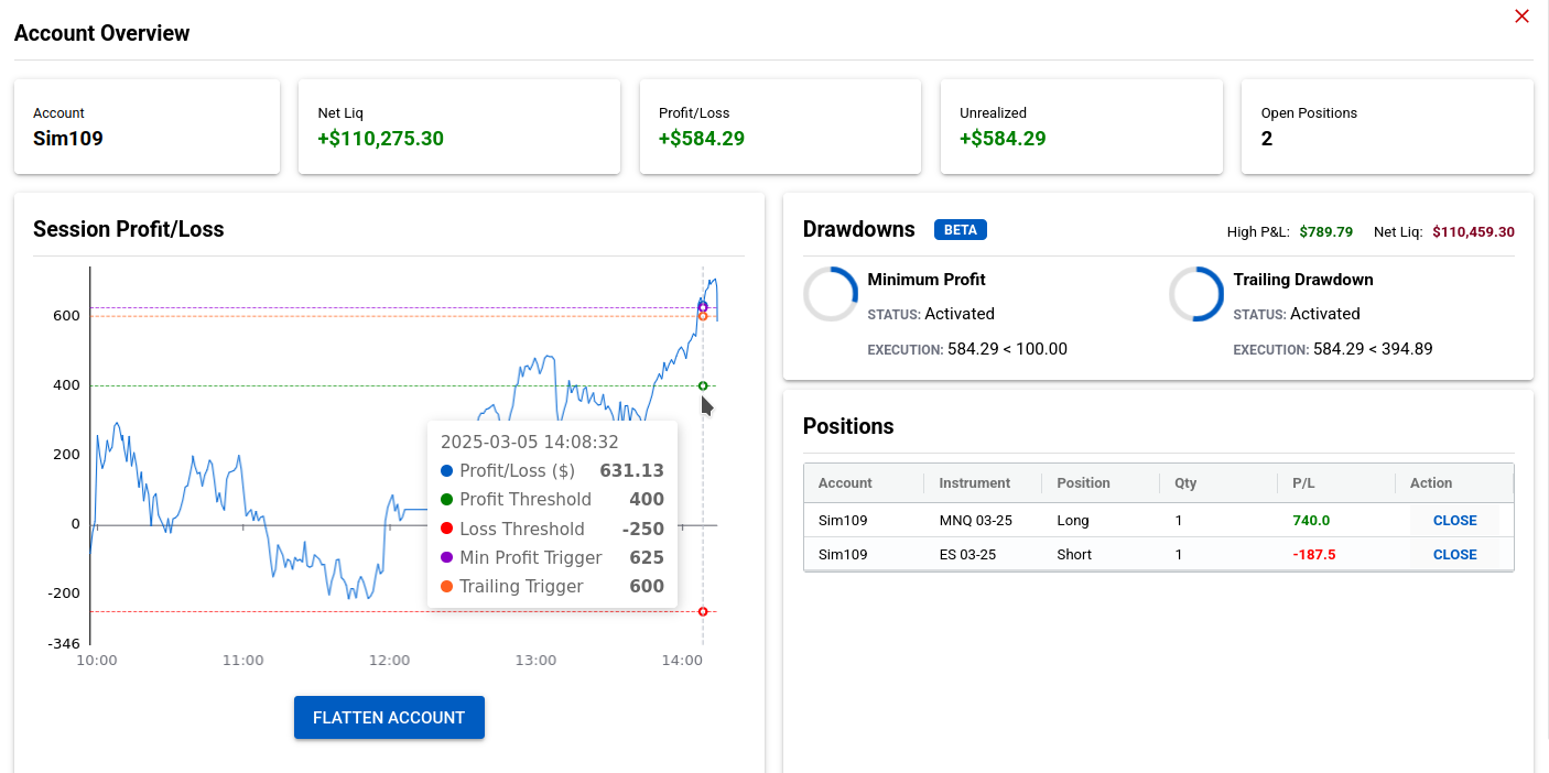 ninjatrader account manager